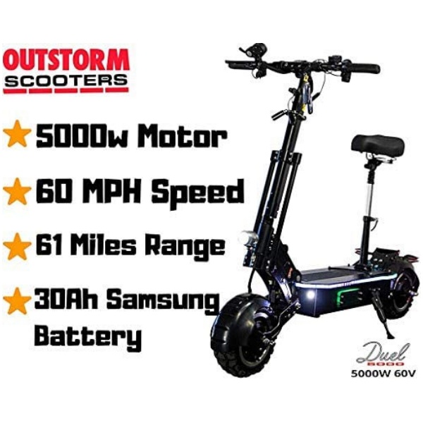 MAXX 60MPH Ultra High Speed Electric Scooter for Adults Foldable, 5000W Power Dual Motor| 60V /38.5Ah Battery | 83 Miles Range | Grade 30��