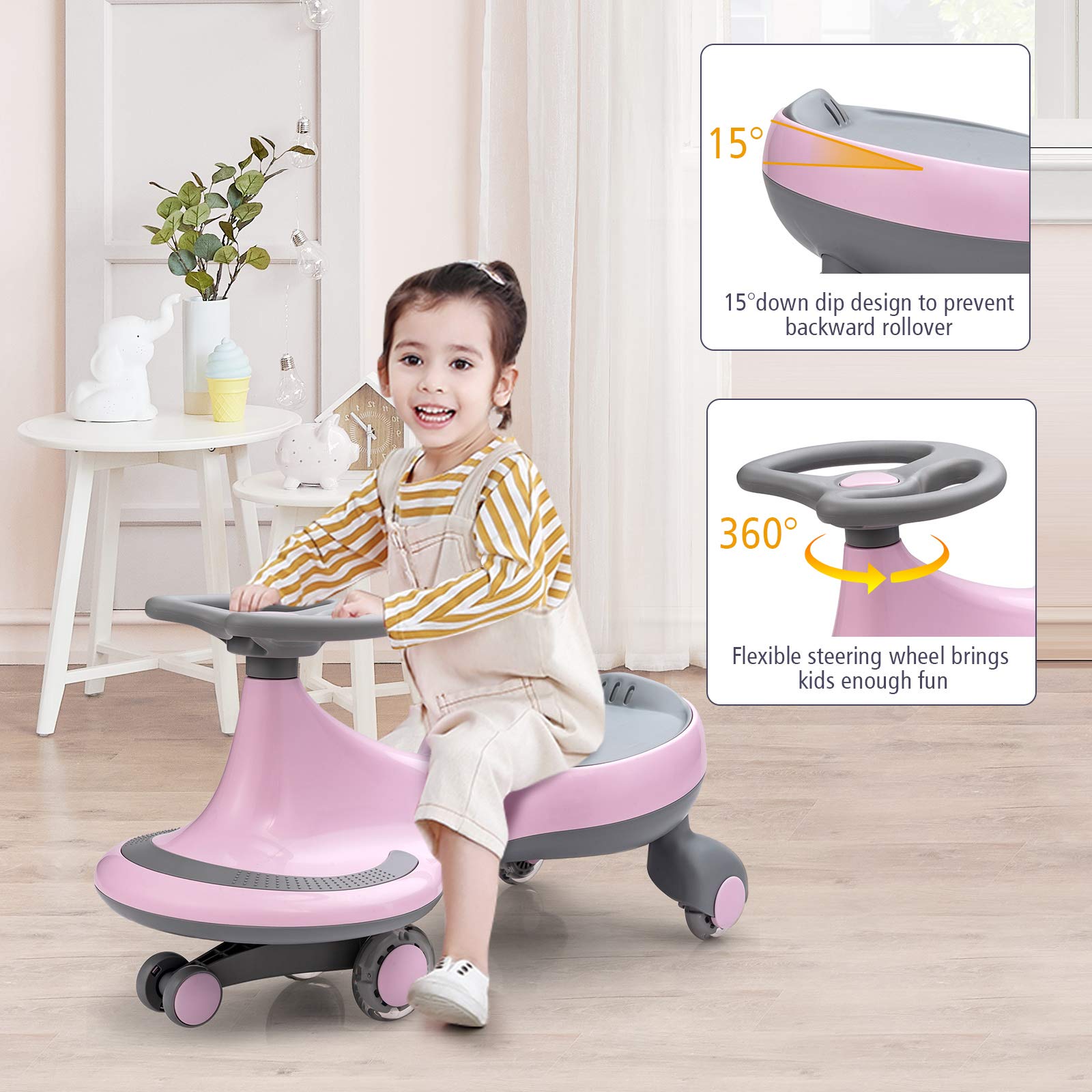 Wiggle Flashing Wheels Batteries Movement