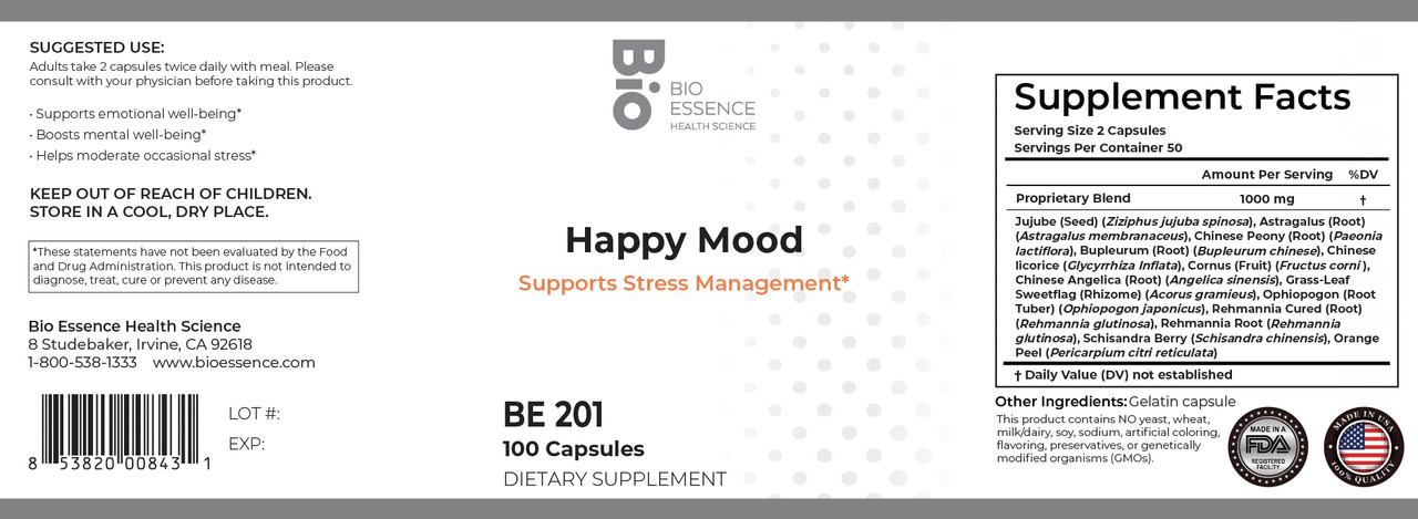 Happy Mood Capsules 100 capsules