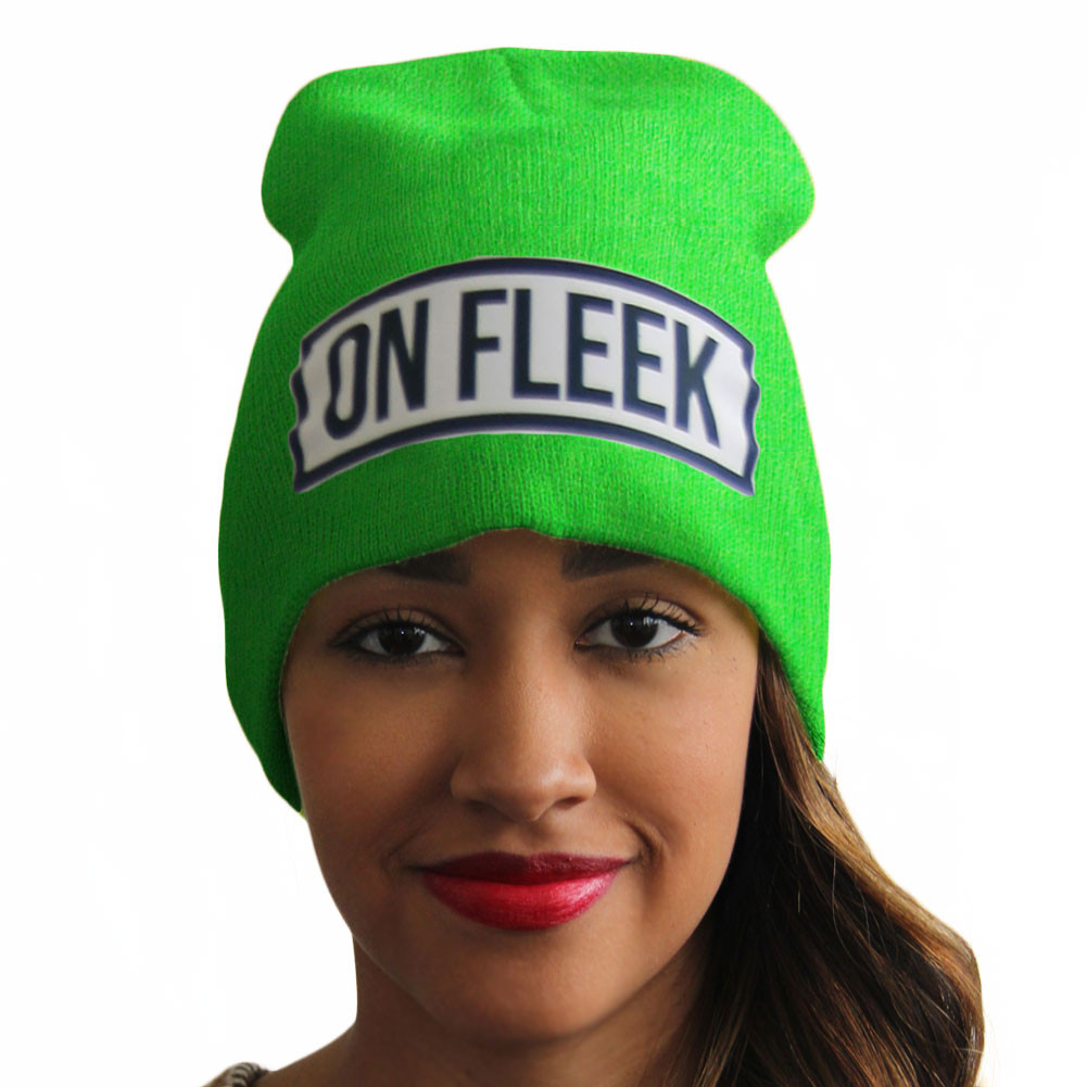 On Fleek Beanies | On Fleek Hats | Slang Beanies?  Ribbed Comfort Knit Hats 10+ Colors 10622
