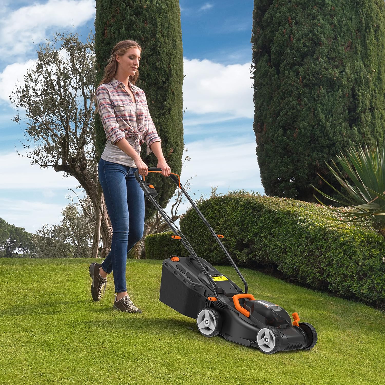 Worx Nitro 34 cm Accu grasmaaier, Elektrische grasmaaier, WG779E, 40 V PowerShare PRO 2 ST. 2,5 Ah Accu (Accu's & Oplader inbegrepen)