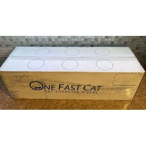2025 One Fast Cat Rueda de Ejercicio para Gatos de 48′′, Cinta de Correr para Gatos