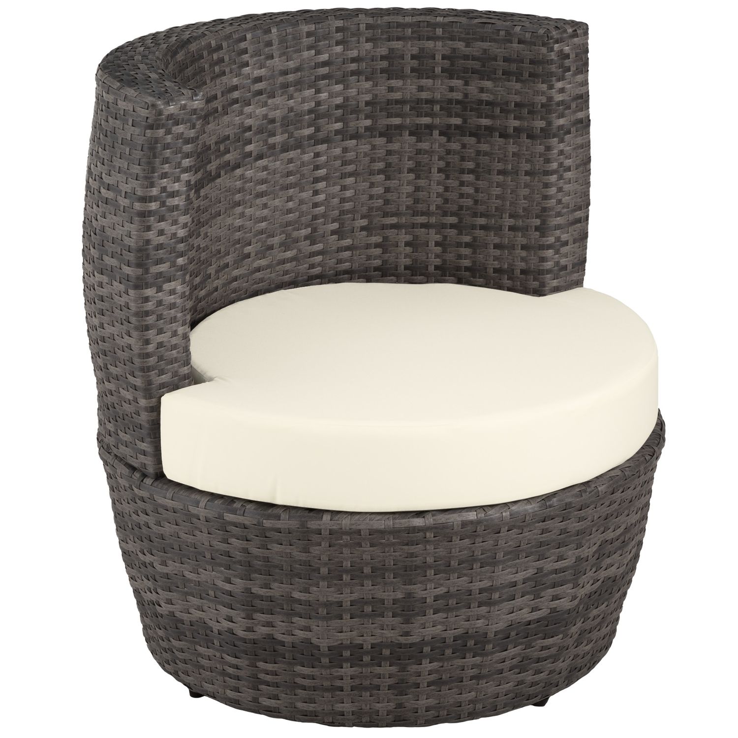 Conjunto De Ratán Y Aluminio Nizza - Gris