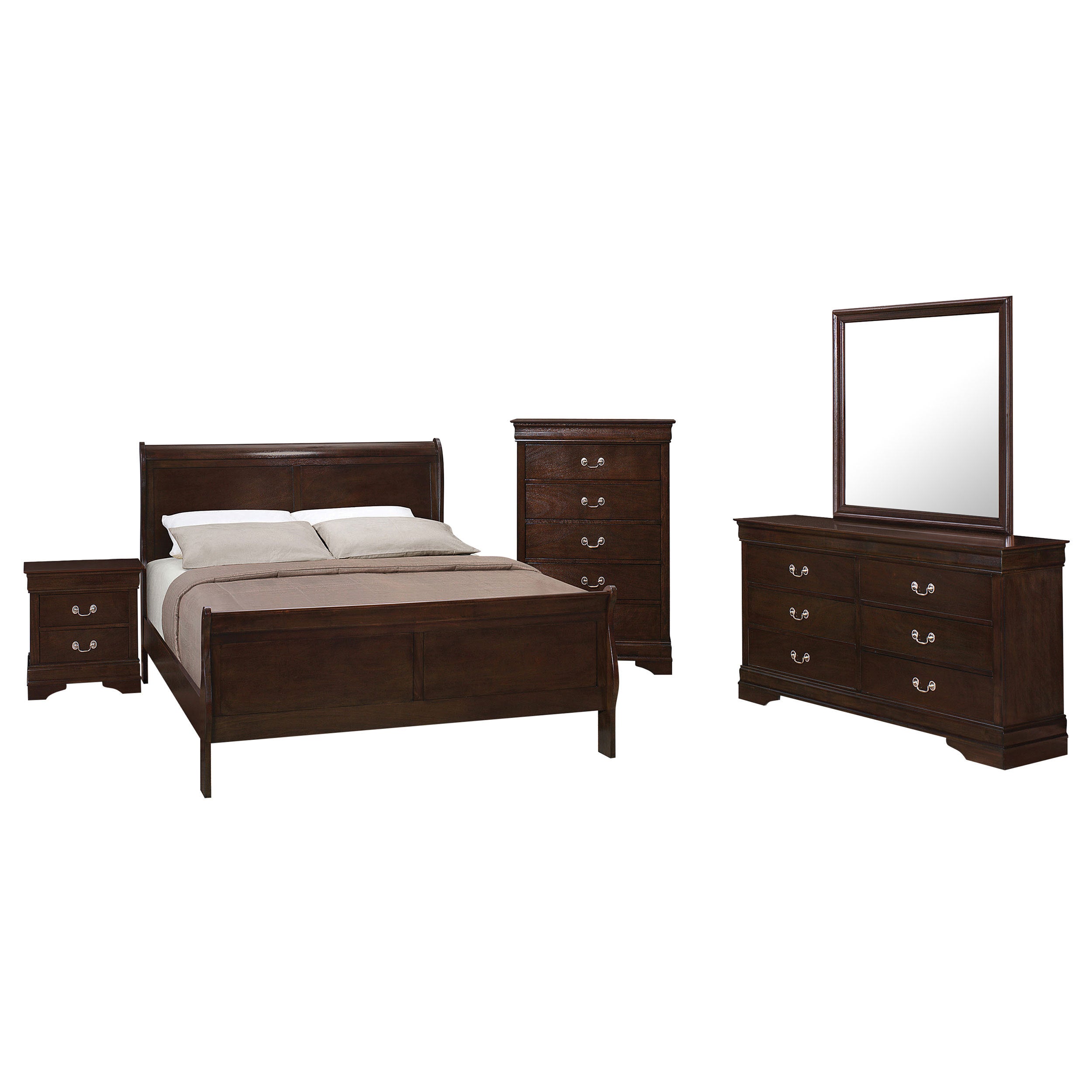 Bruno Cappuccino 5-piece Queen Bedroom Set