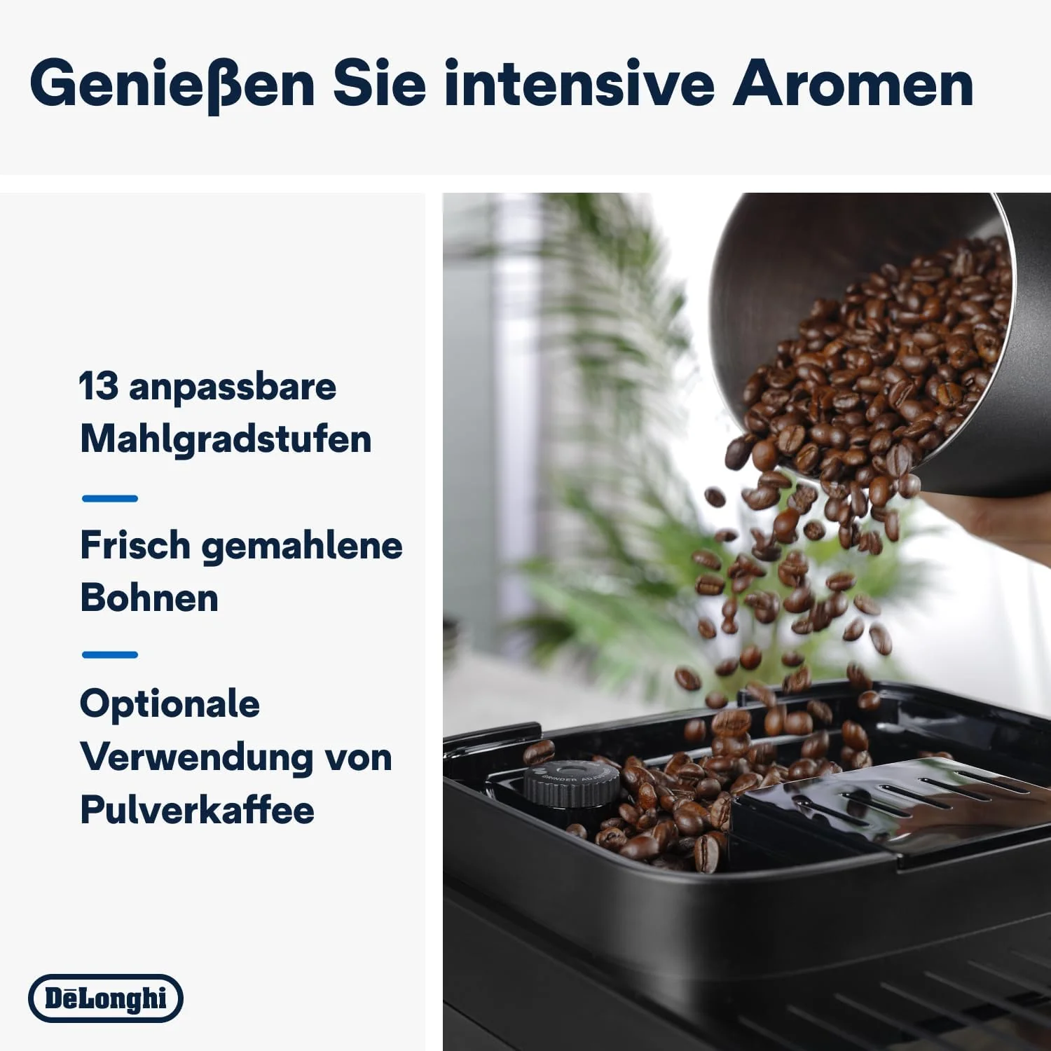 De'Longhi Magnifica Evo ECAM 292.81.B Volautomatische koffiemachine met LatteCrema melksysteem, 7 directe selectieknoppen voor cappuccino, espresso en andere koffiespecialiteiten, 2-kops functie, zwart