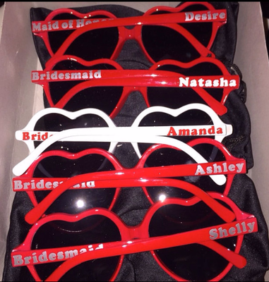 Customized Heart Sunglasses | Personalized Heart Sunglasses | 15050 (Fonts in Picture Gallery)