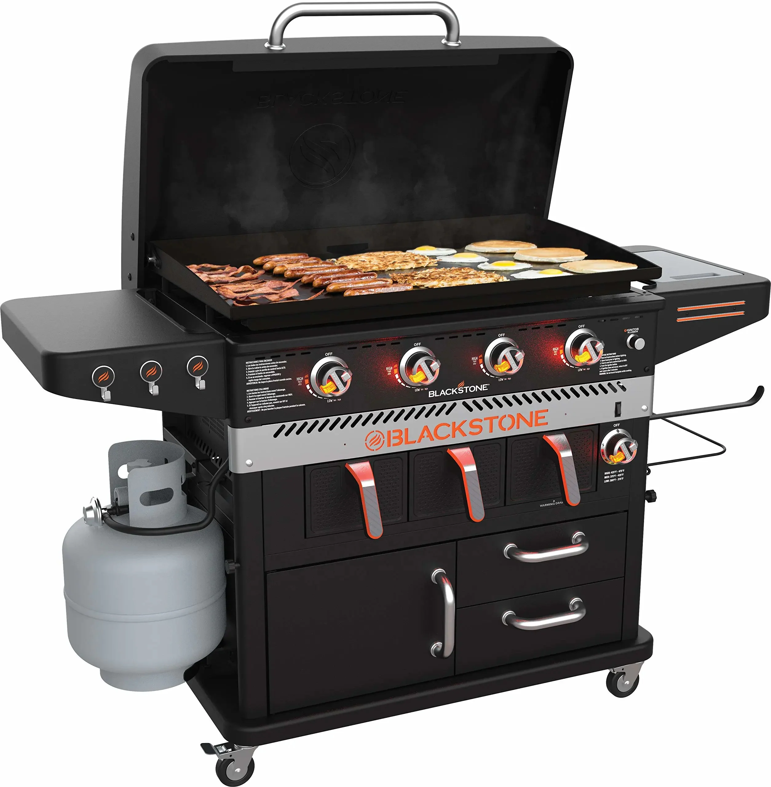Blackstone 4-burner hob and air fryer combination �C 36 inch
