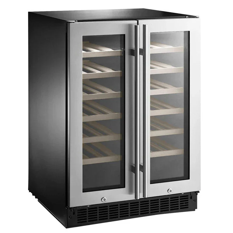 42-Bottle or 128-Can Dual Zone Wine and Beverage Cooler with Glass Do