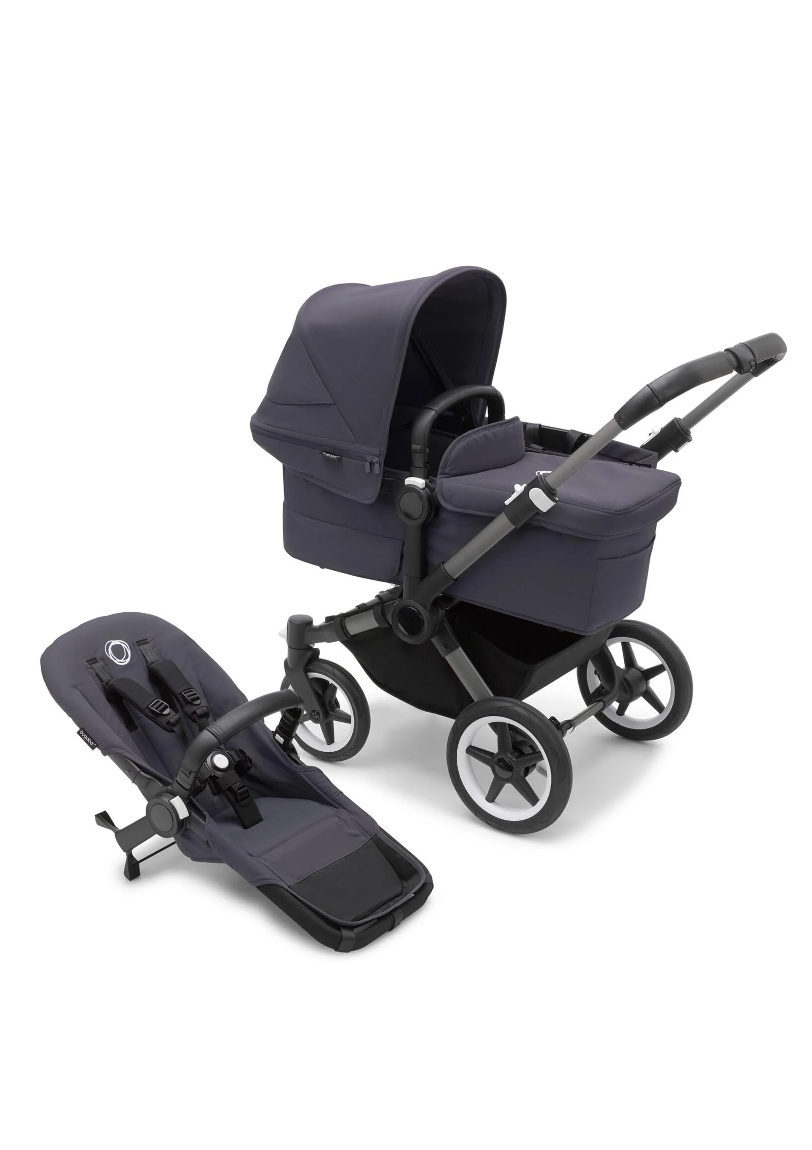 2025 Donkey 5 Mono Set de cochecito Graphite / Azul Tormenta