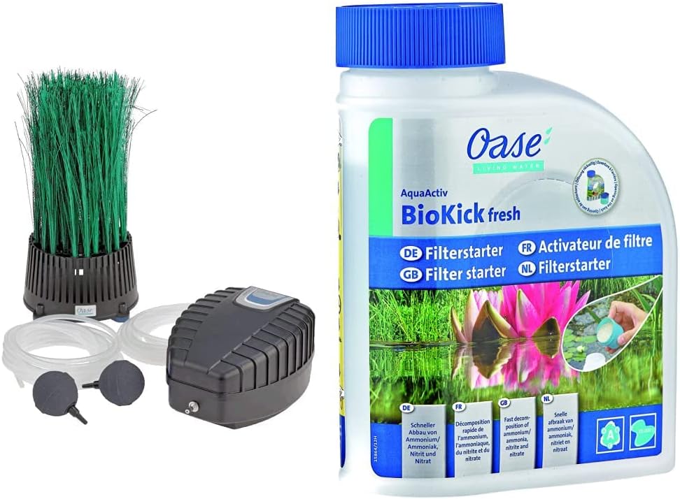 OASE 50249 Teichbel��fter OxyTex Set 1000, Teichbel��ftung, Sauerstoffversorgung, Bel��ftungspumpe, Filtermedium, erh?ht Filterleistung um bis zu 25%