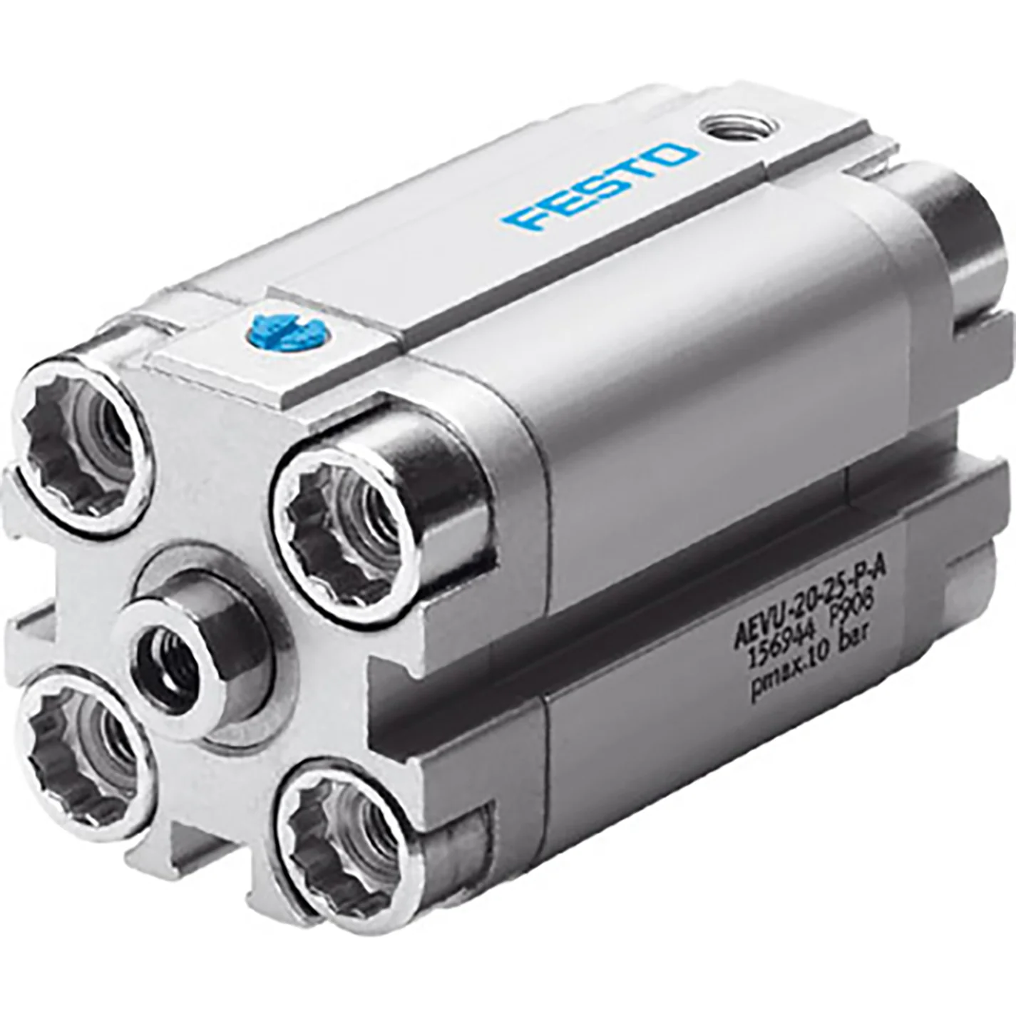 Festo 156974 - 1/4�� BSPP Compact Cylinder 100mm Bore Size 20mm Stroke Length AEVU-100-20-P-A