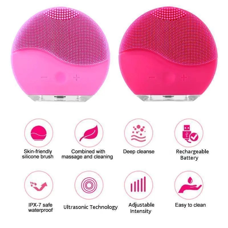 Silicon Face Cleansing Brush Facial Exfoliating Electric Rechargeable