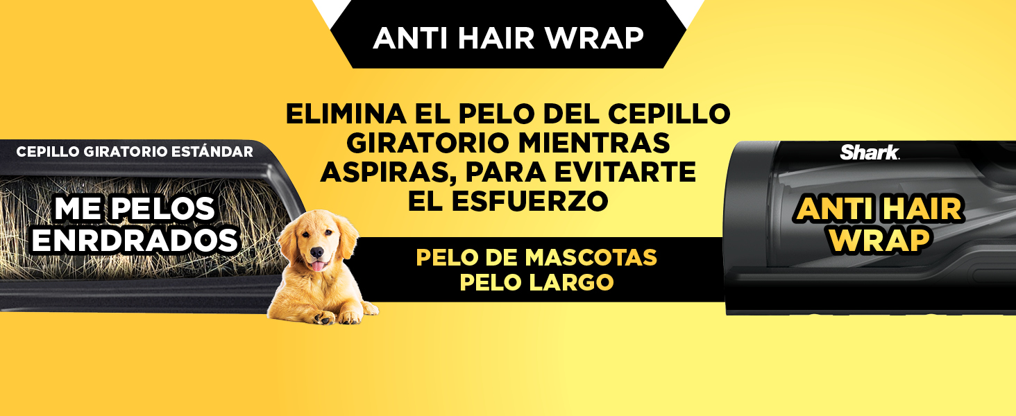 Shark Stratos Aspiradora sin cable, 60 min, tecnología Anti Hair Wrap y Clean Sense IQ, PowerFins