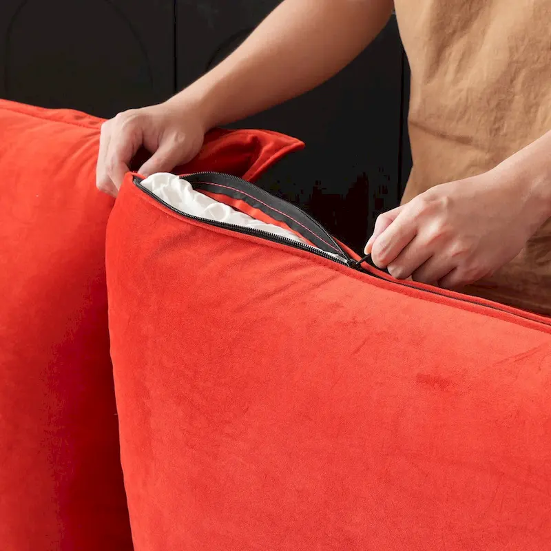Modular Sectional Sofa Couches, 82.66 Velvet Loveseat Sofa with Ottoman