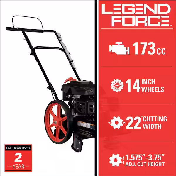 Legend Force 22 in. 173 cc Gas Walk Behind String Trimmer/Mower - 2