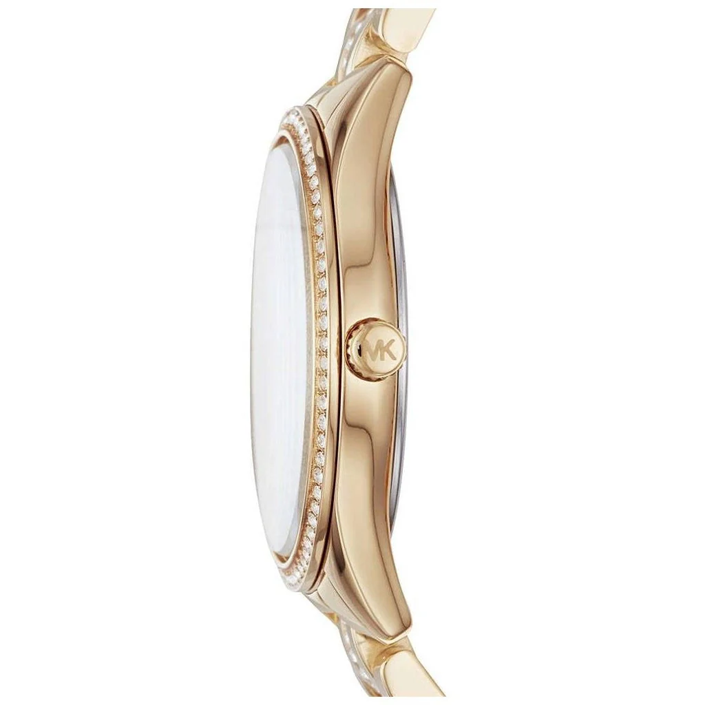 Michael Kors Lauryn White MOP Dial Gold Women's Watch - MK3899