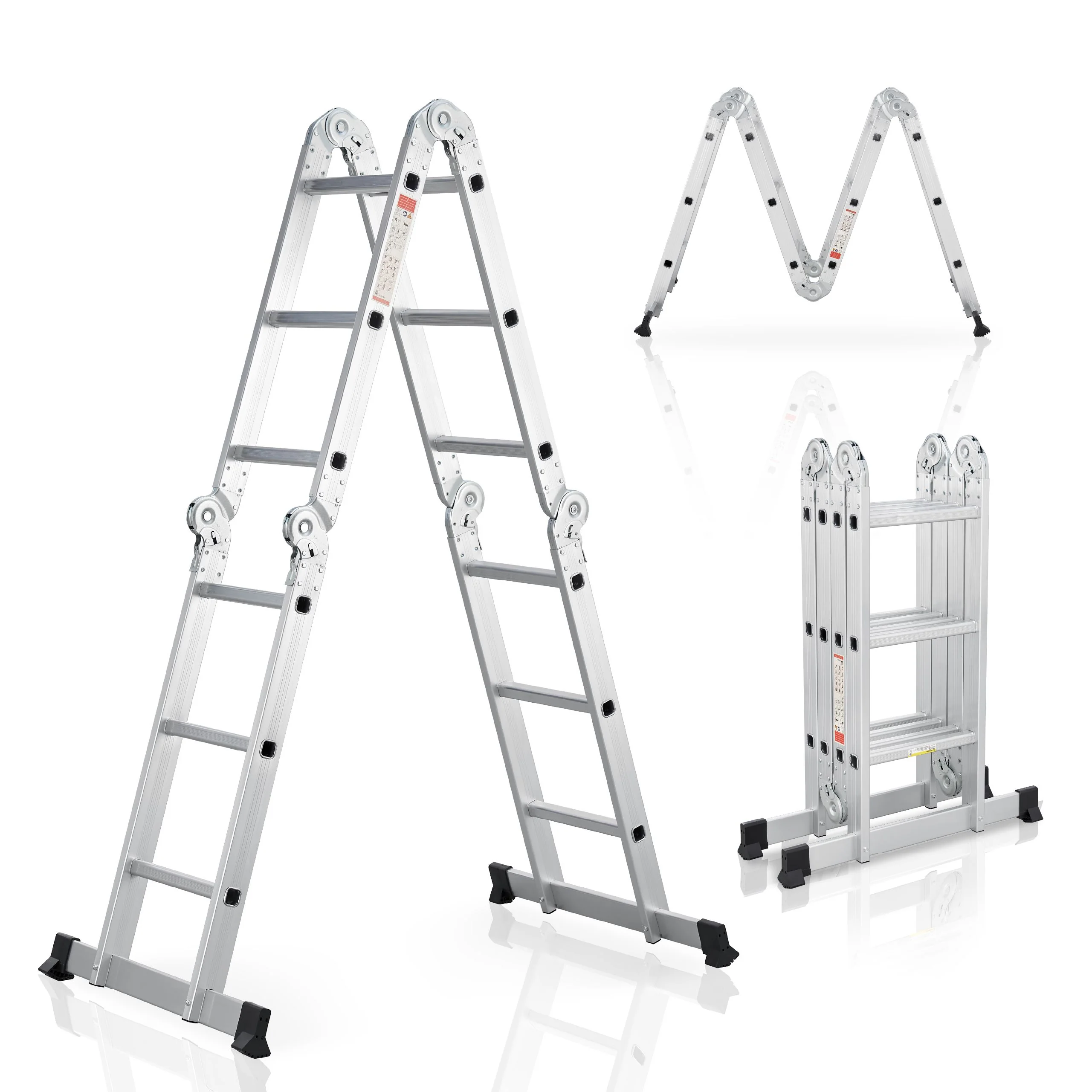 2025 Escalera multifuncional de aluminio 3,6 m – Versátil, estable y compacta