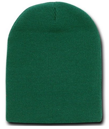Beanie Cap Short Forest Green Hat 5740