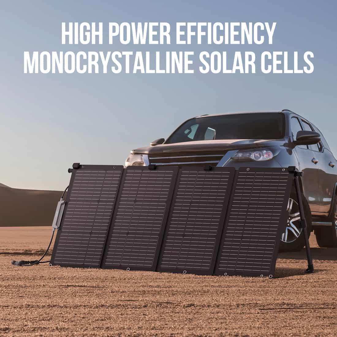 2025 Panel Solar Portátil Litheli 100W – Compacto, eficiente y resistente