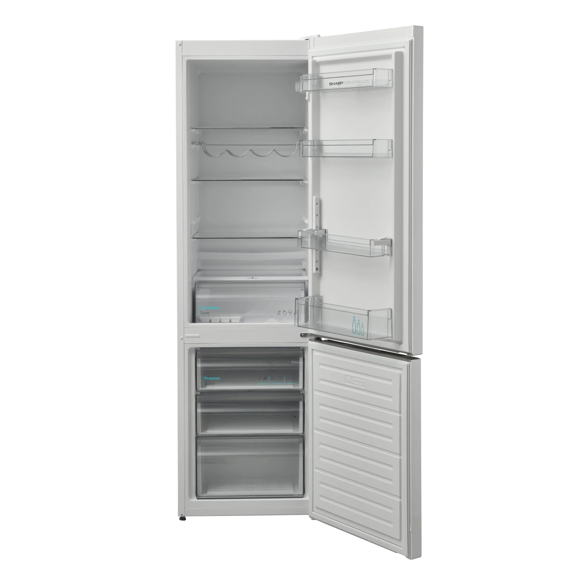 Sharp Kühl- / Gefrierkombination SJ-FBB05DTXWD, 288 Liter, weiss