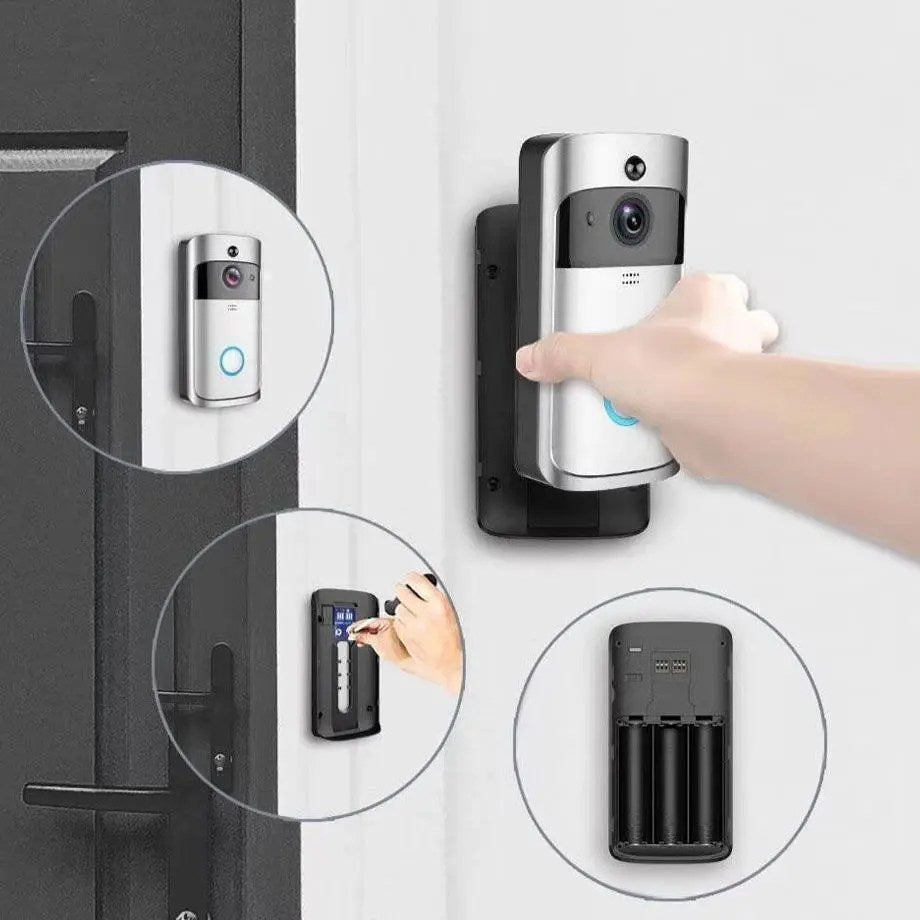 SupabellTM Smart Camera Doorbell – Wireless, Two-Way Audio, Night Vision, Motion Detection, Wi-Fi Connected, Durable Build