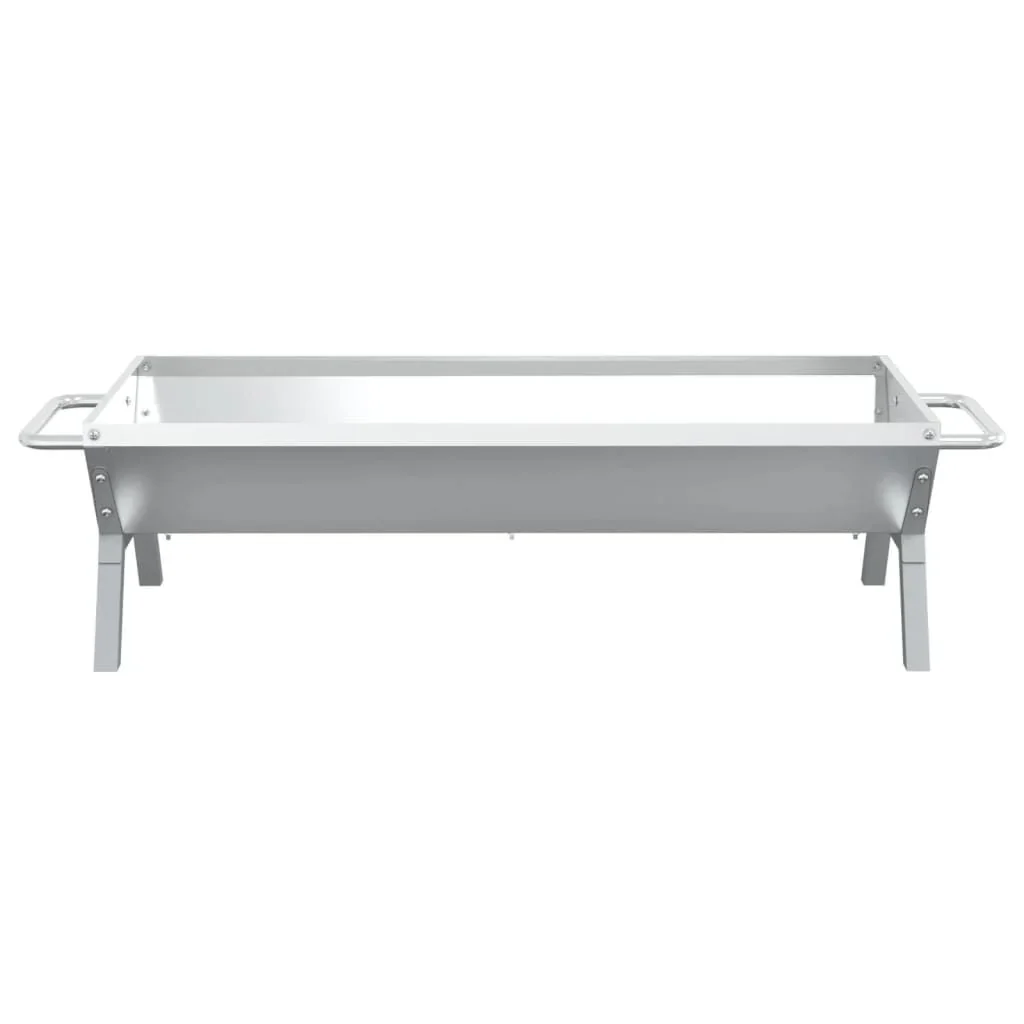 Bandeja Para Barbacoa Acero Inoxidable Plateado 118x42x30,5 Cm Vidaxl