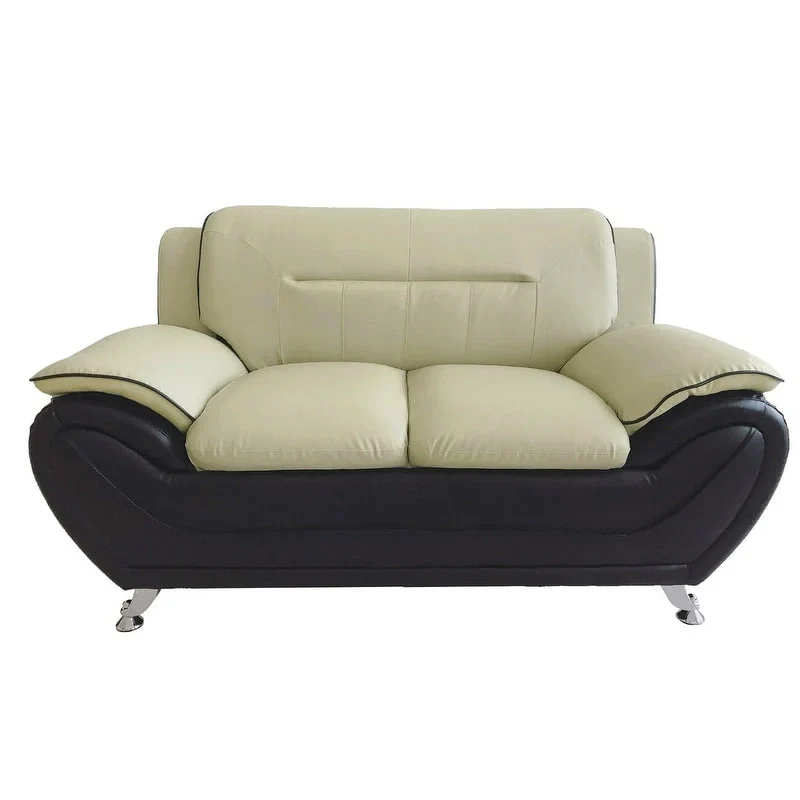Michael Segura Upholstered Loveseat in Bonded Leather
