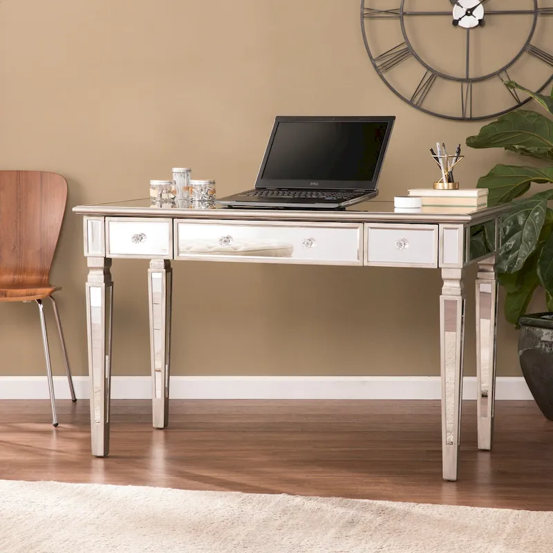 SEI Furniture Wheaton Glamorous Mirror Writing Desk
