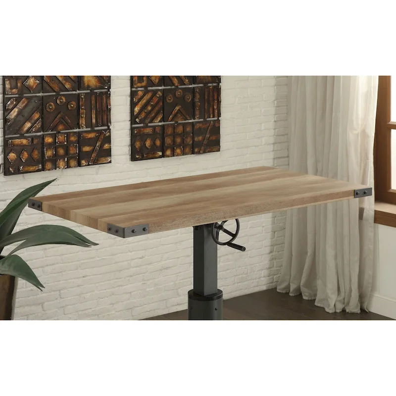 Furniture of America Kic Industrial Black 49-Inch Height Adjustable Standing Desk