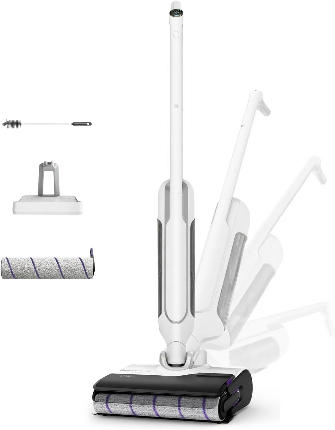 Rowenta X-Clean 10, Aspiradora Fregona Eléctrica Sin Cable con Tecnología Wet & Dry, Autolimpieza y Secado Automático, Tecnología Dual Edge, Ligera, Flexible, Gran autonomía y pantalla LED, GZ7540WO