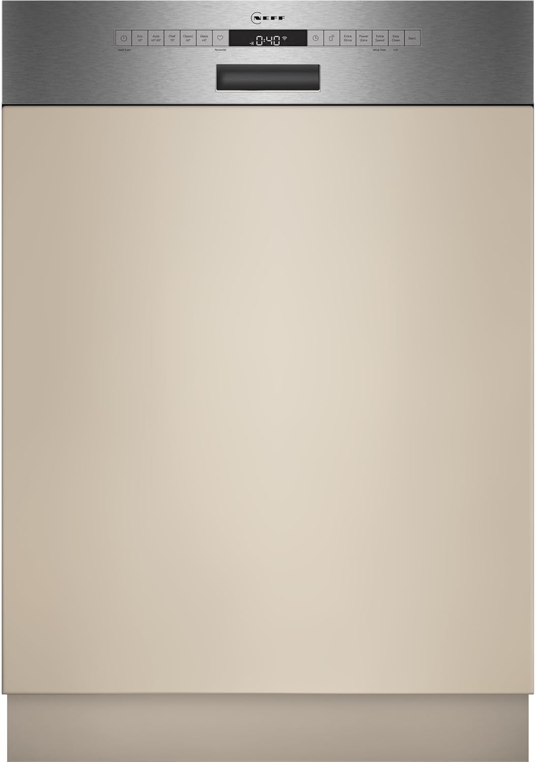 NEFF S157YCX03E, N 70, Smarter Geschirrspüler Vollintegriert, 60 cm, Besteckschublade, Made in Germany, Zeolith-Trocknung, besonders leise Spülmaschine, höhenverstellbarer Oberkorb, starker Sprühdruck
