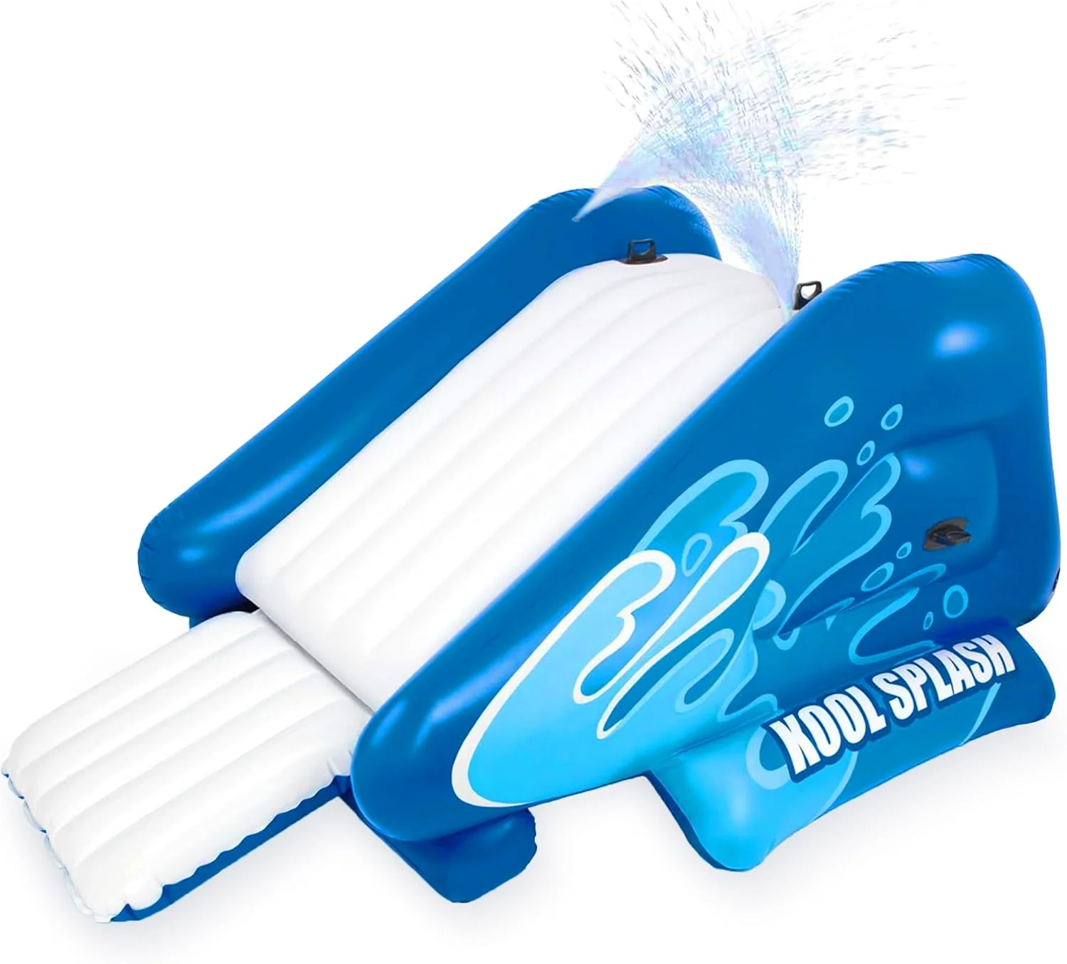 Kool Splash Inflatable Water Slide Swimming Pool Play Center with Built in Sprayers for Kids and Adults, Ages 6 and Up, Blue