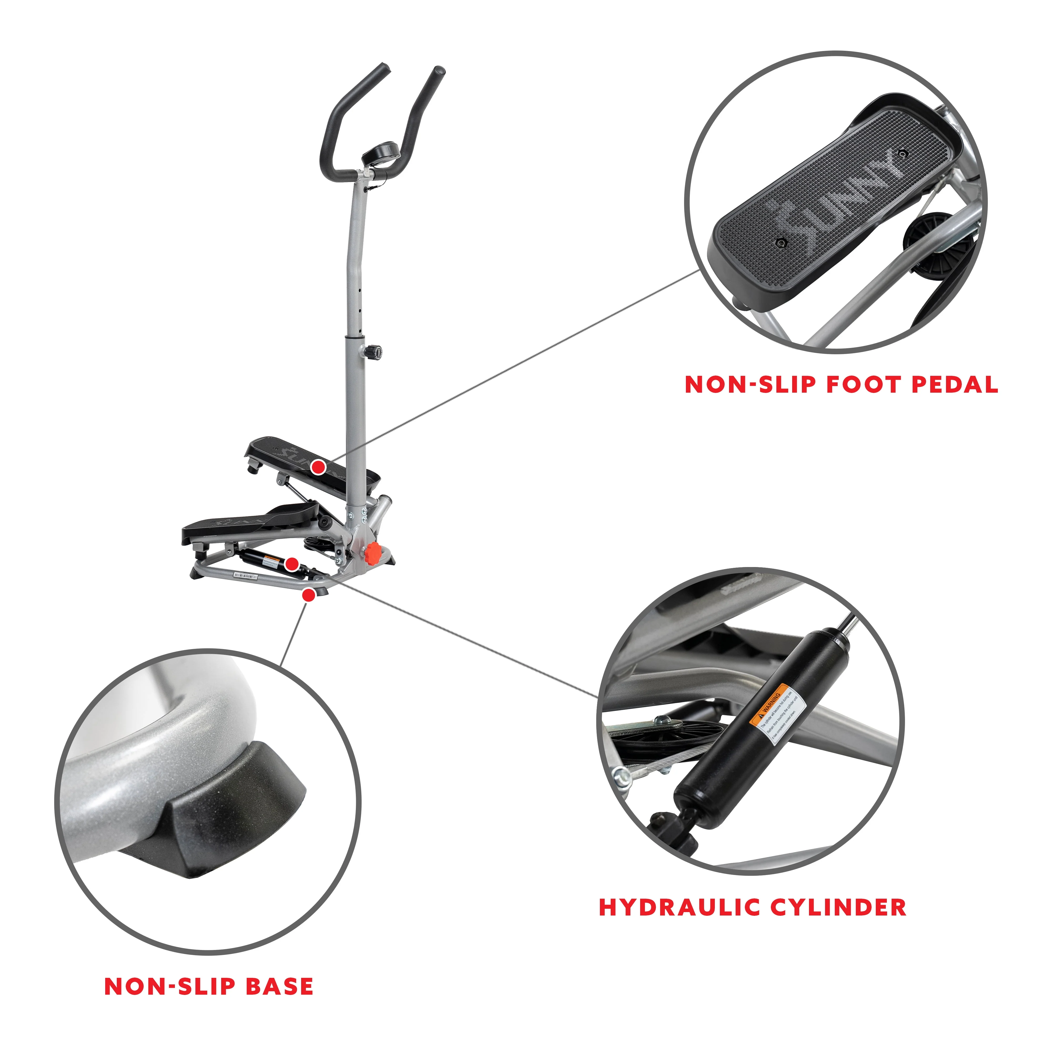 Sunny Health & Fitness Twist Steppers, Home Rehab Senior Stair Climber Exerciser – SF-S020027
