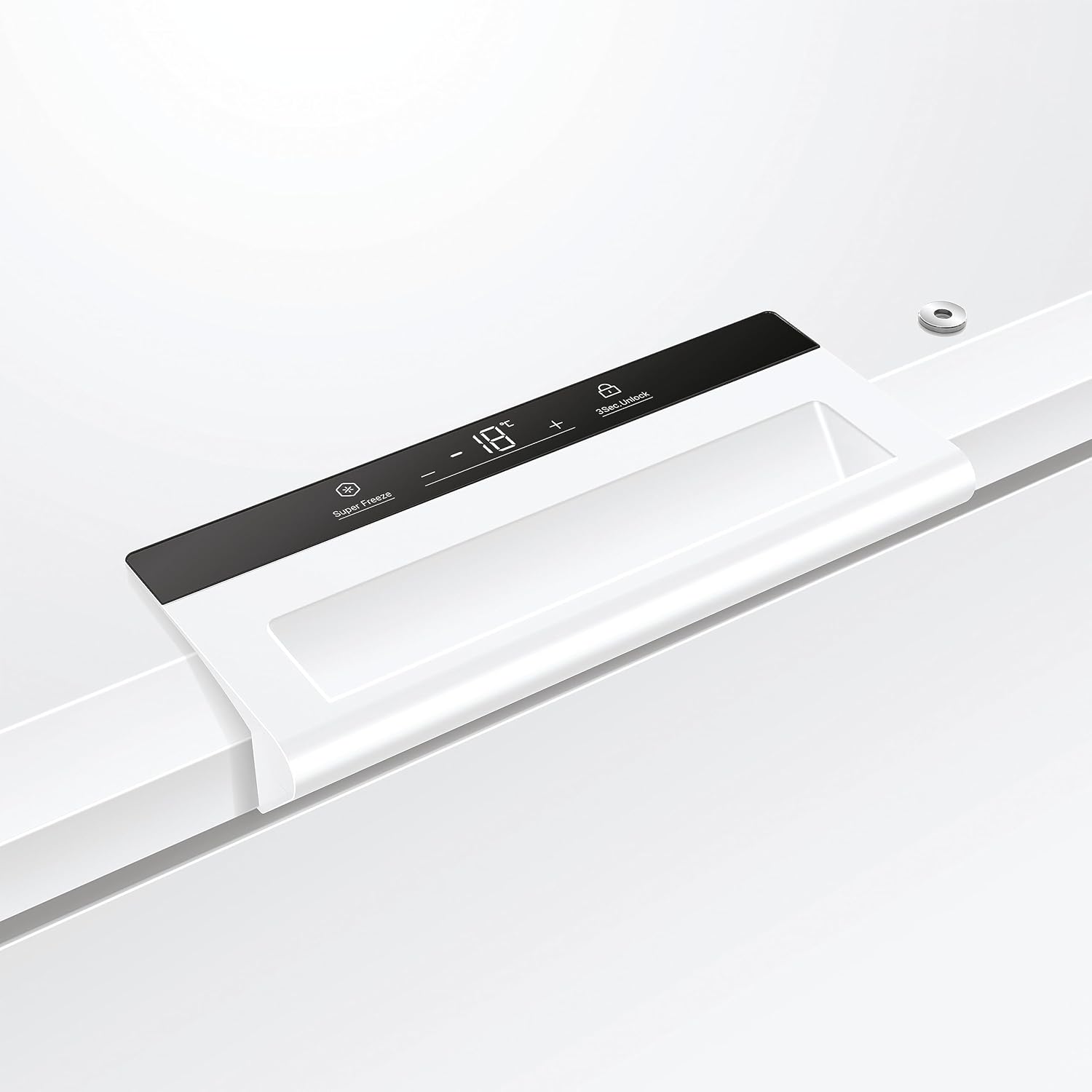 Haier Serie 7 Gefriertruhe, 508 Liter, Fast Freeze-Funktion, antibakterielle Behandlung, einstellbare Temperatur, LED-Licht, Klasse E, 154,5 x 75 x 89 cm, Weiß – HCE520E