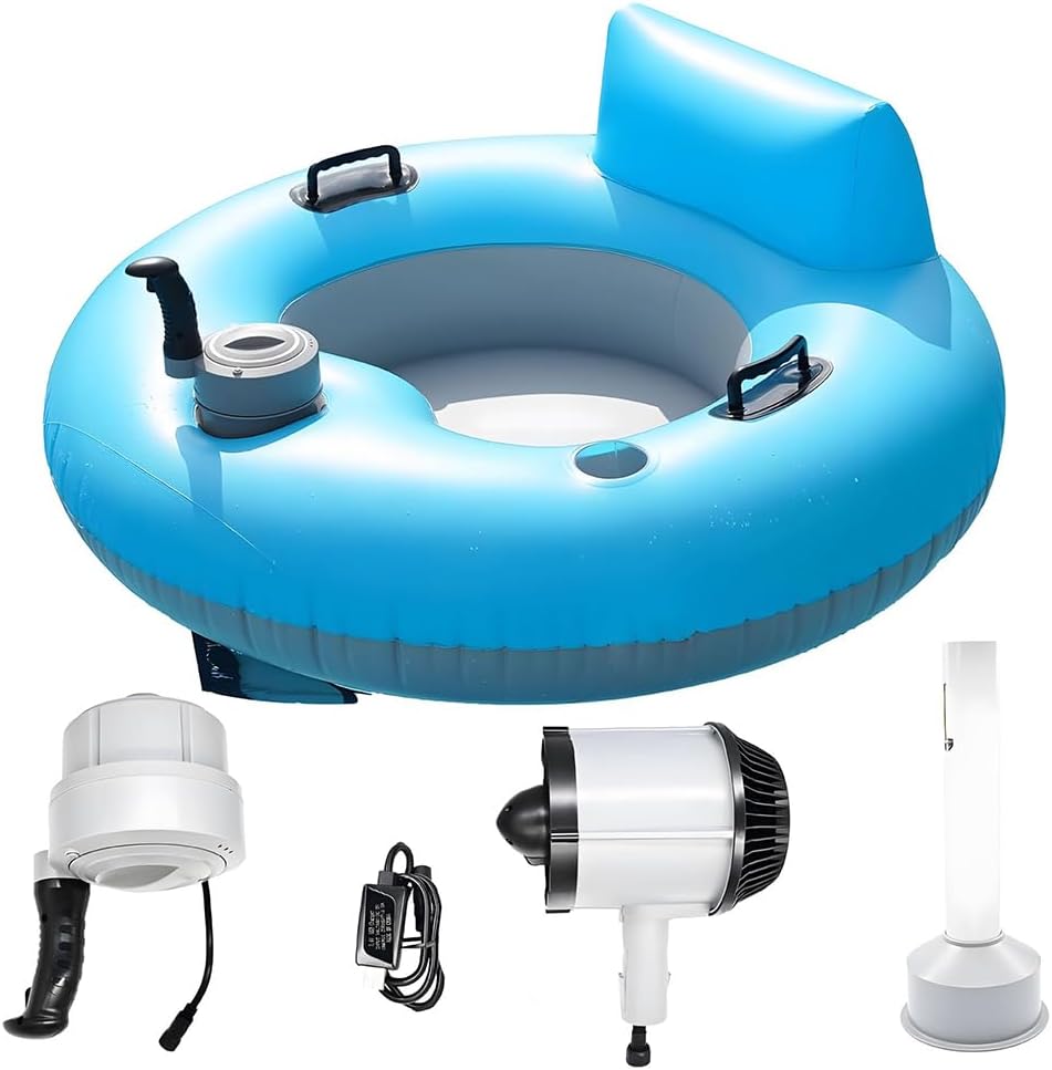EXPERIENCE LUXURY WITH THE ELECTRIC SWIMMING CHAIR - The Motorised Inflatable Pool Lounger with Push Bar that is Ready to Use.