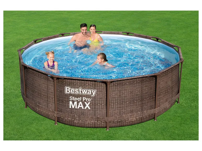 »Steel Pro Max™ DELUXE SERIES™« Set piscina con struttura, pompa filtro e scaletta