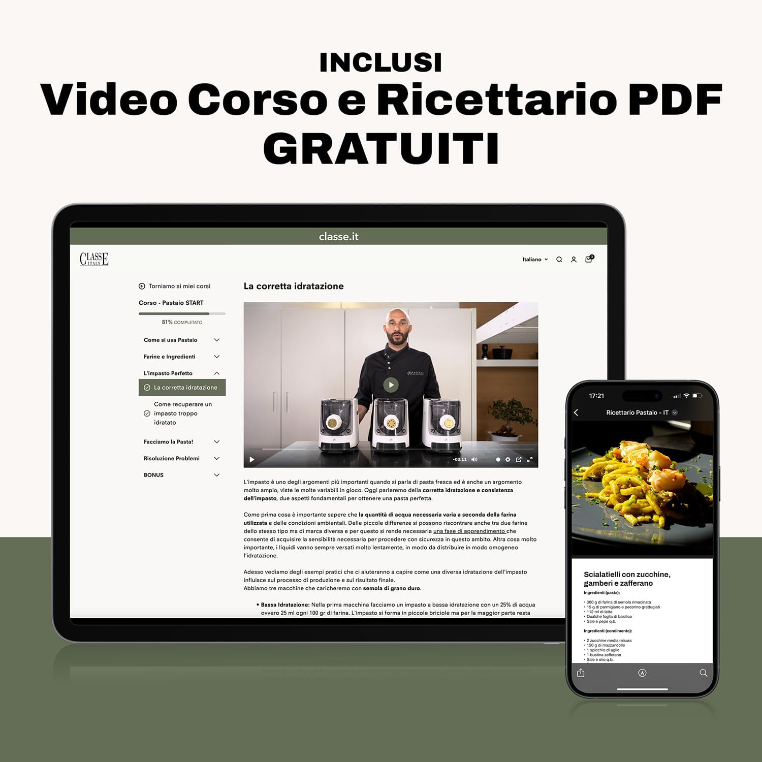 CLASSE ITALY PASTAIO Macchina per la Pasta con 16 trafile di cui 5 in Bronzo. 5 ANNI GARANZIA ITALIA, Pasta Maker, con bilancia, fino a 800g di pasta, 25 tipi diversi di pasta