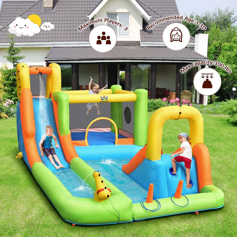 Eletriclife Inflatable Water Slide Park Bounce House Without Blower