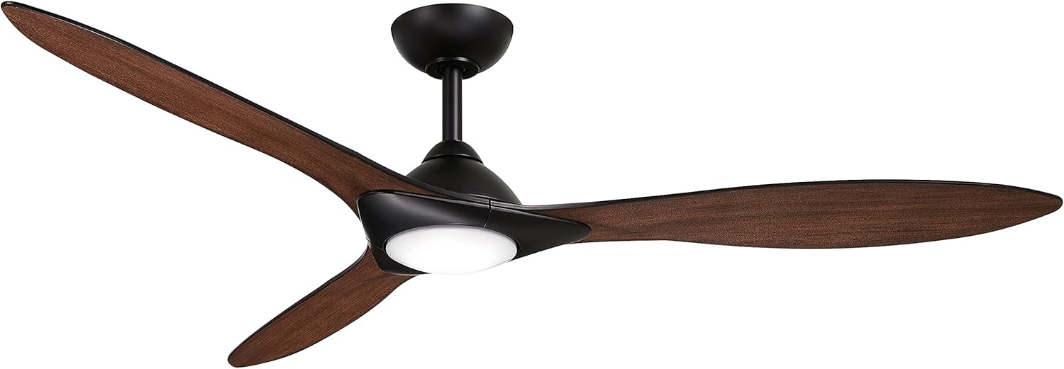 Minka-Aire Sleek 60′′ Ceiling Fan, Soft Brass/White, LED, Smart Remote/App Control, Energy Star Certified