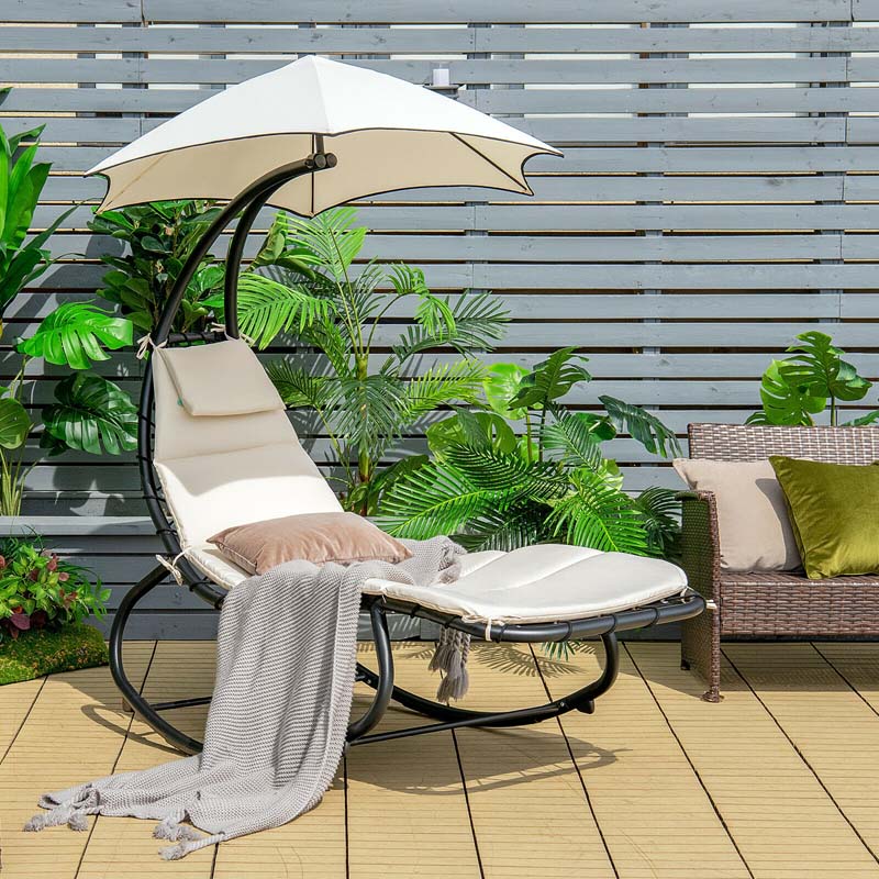 Eletriclife Hammock Swing Lounger Chair with Shade Canopy