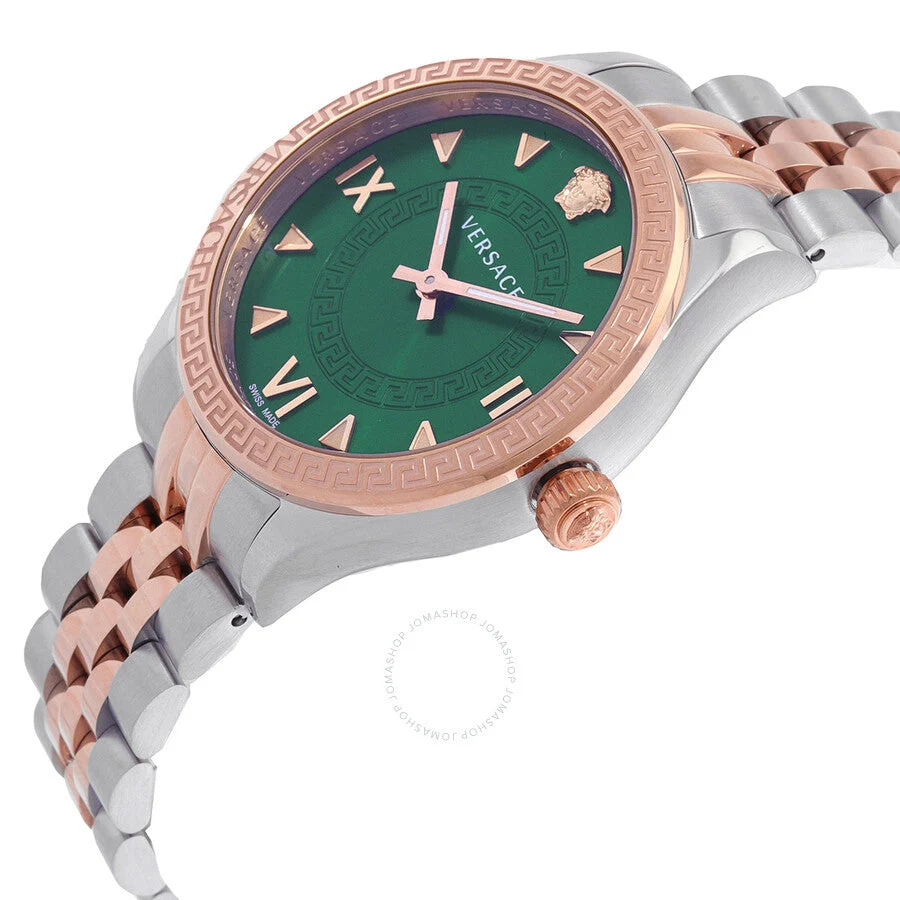 Versace Hellenyium Quartz Green Dial Ladies Watch VE2S00422