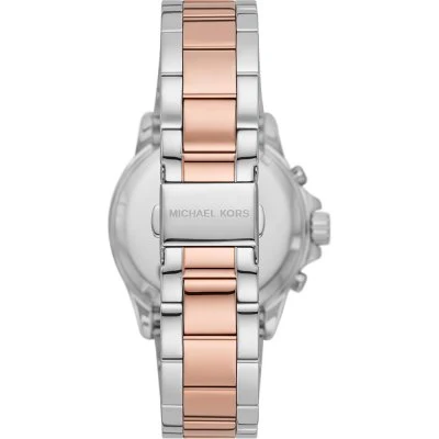 Michael Kors Everest Chronograph White Dial Two Tone Steel Strap Watch MK7214