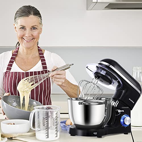 2025 Robot de Cocina Aucma 6,5 L – 660W, 6 Velocidades, Cabezal Inclinable, Batidora Eléctrica