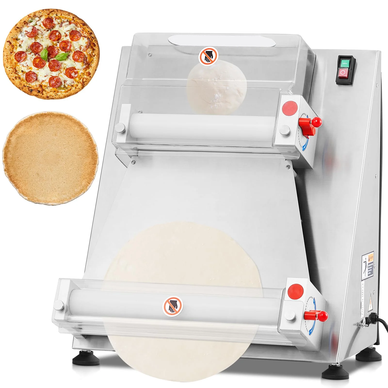 Garvee Commercial Pizza Dough Roller Sheeter, Max 16