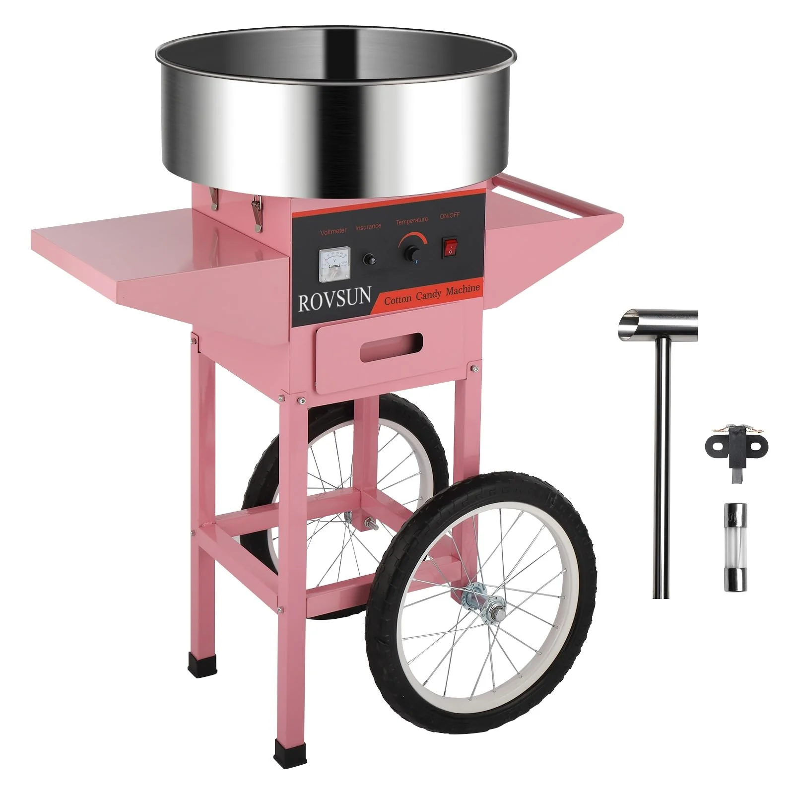 ROVSUN 21 Inch Cotton Candy Machine Cart