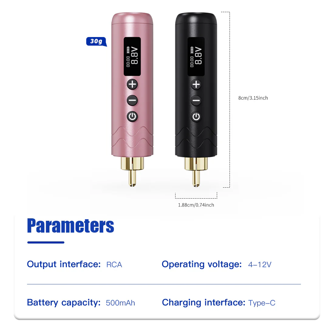Kit de Baterías Mast Tour2 para Máquina de Tatuaje Inalámbrica tipo Bolígrafo