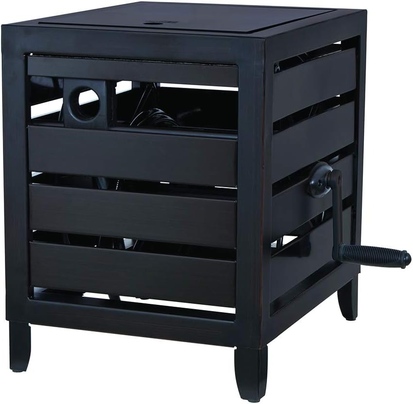 AMES NeverLeak Metal Hose Cabinet, 150-Foot Capacity, Cold-Weather Resistant, Black
