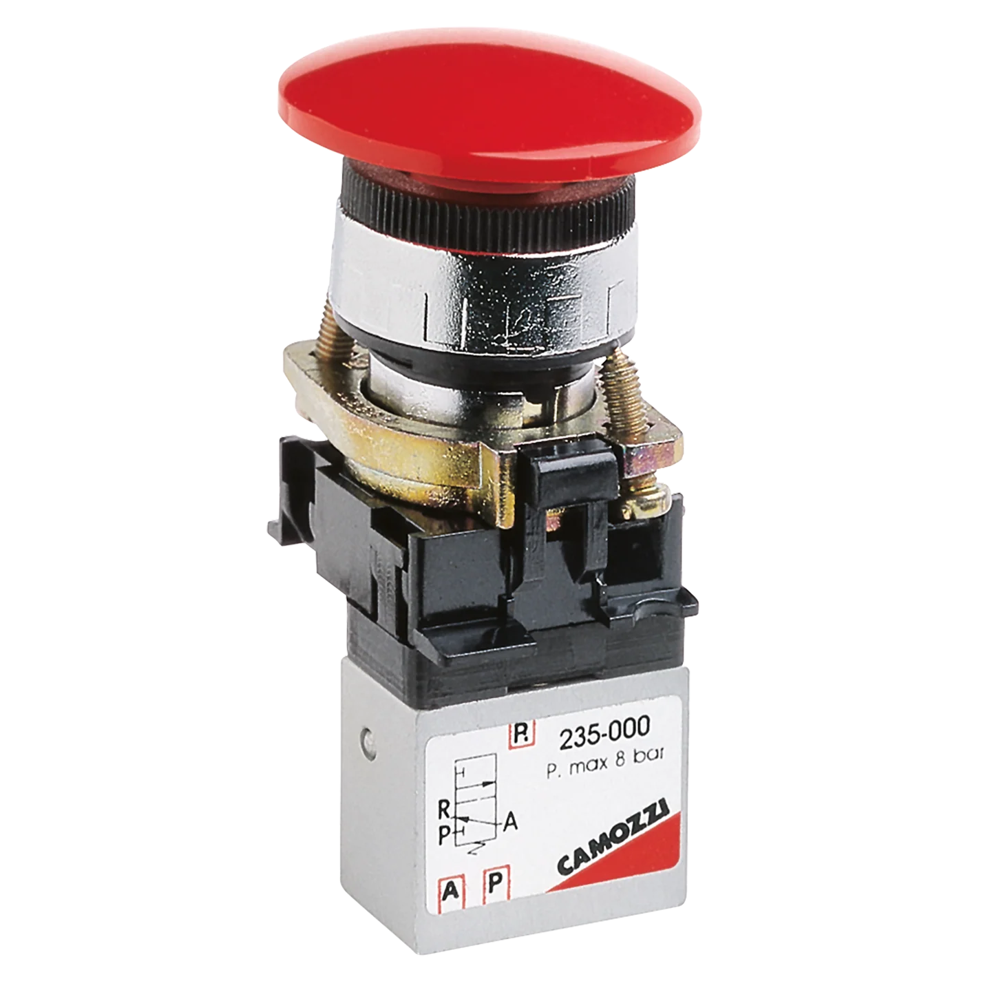 Camozzi 235 975 - M5 Palm Switch Spring Return + Valve