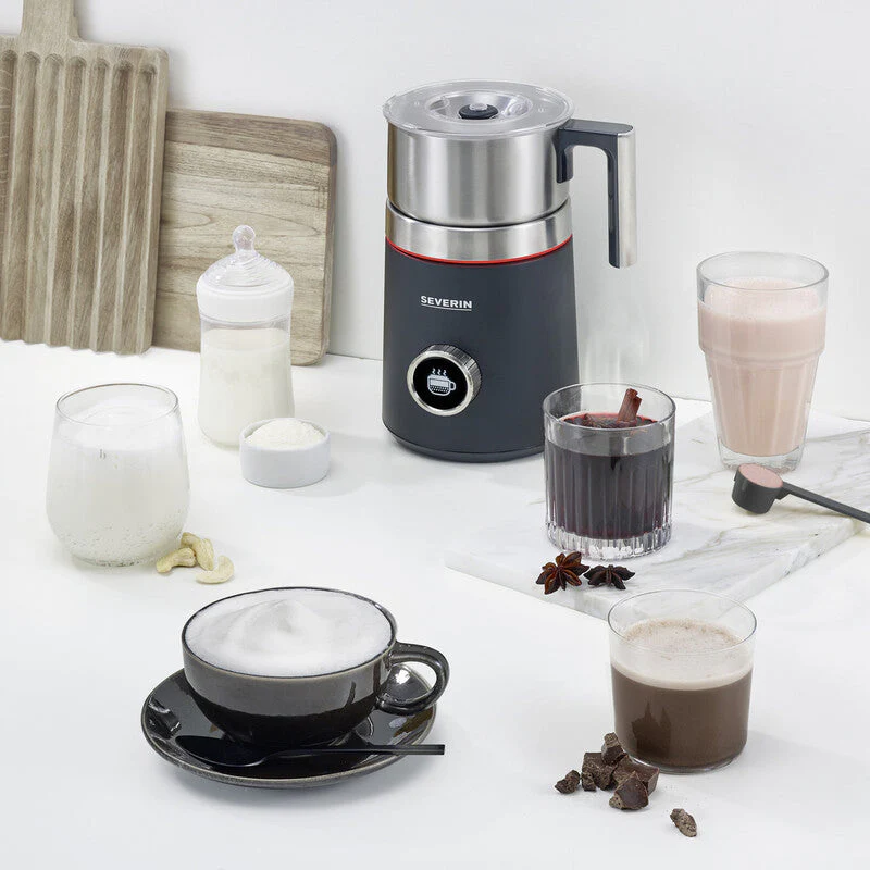 Severin Milchaufschäumer SM3587 schwarz/edelstahl auch für vegane Milch