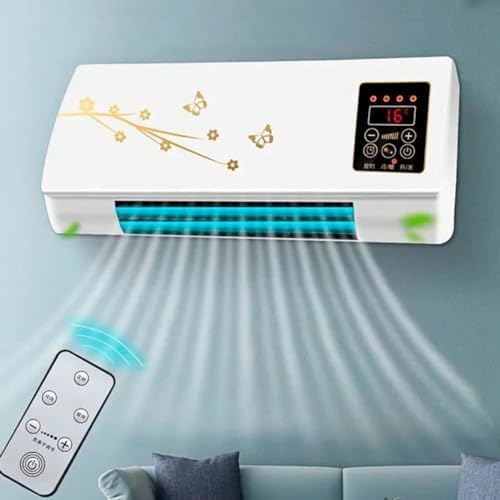 Aire Acondicionado portátil Split MAX 2 en 1, Unidad de Pared con Control Remoto para el hogar, Oficina o Dormitorio, Color Blanco.